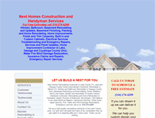 Tablet Screenshot of nesthomesconstruction.com